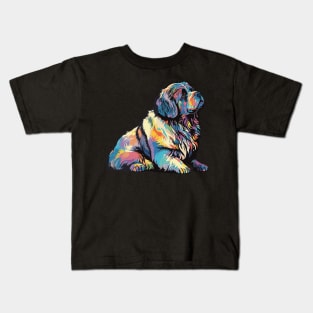 Newfoundland Dog Art Kids T-Shirt